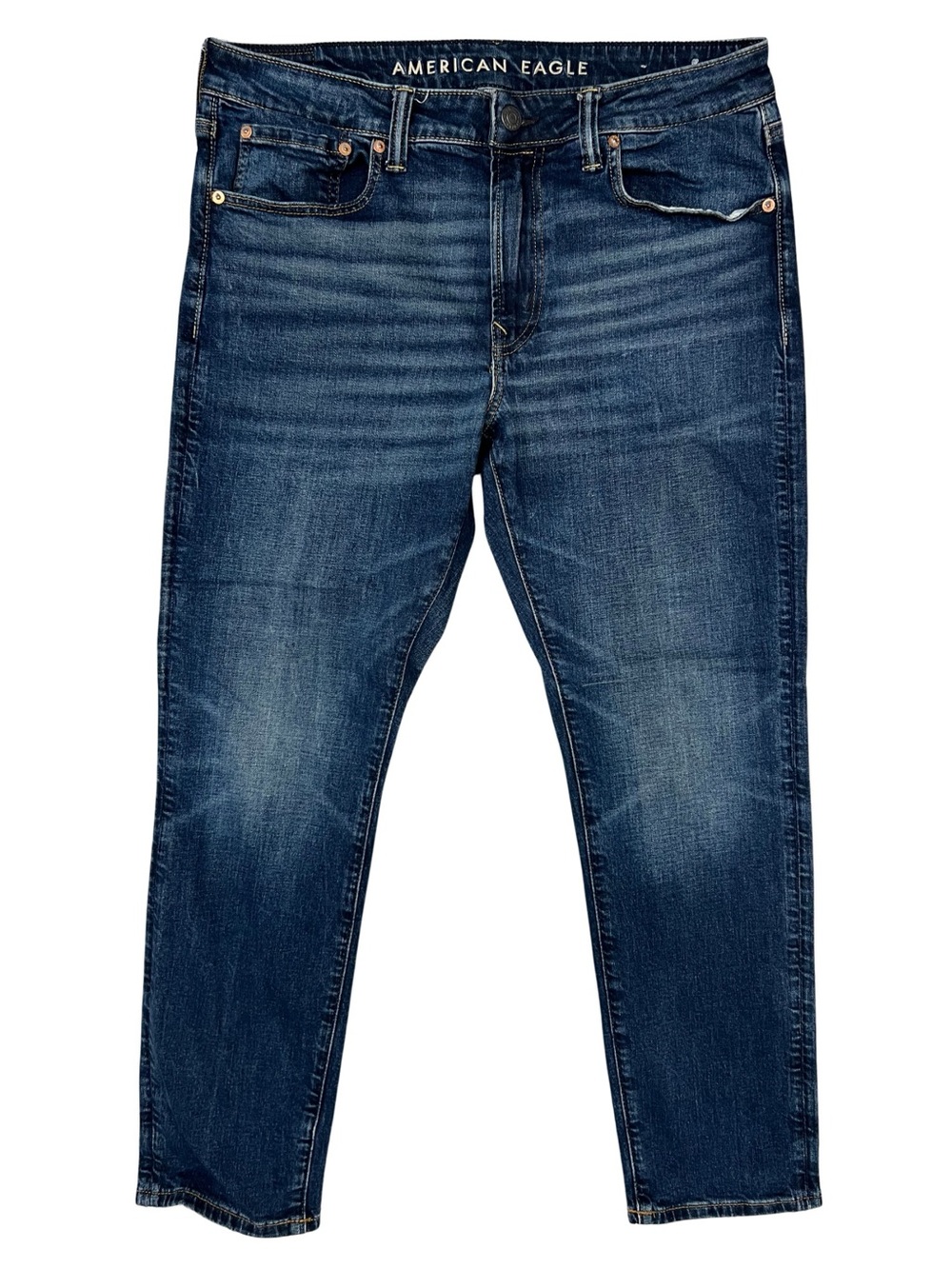 American Eagle AirFlex Athletic Fit Jeans Men’s 33 Medium Wash Stretch Denim